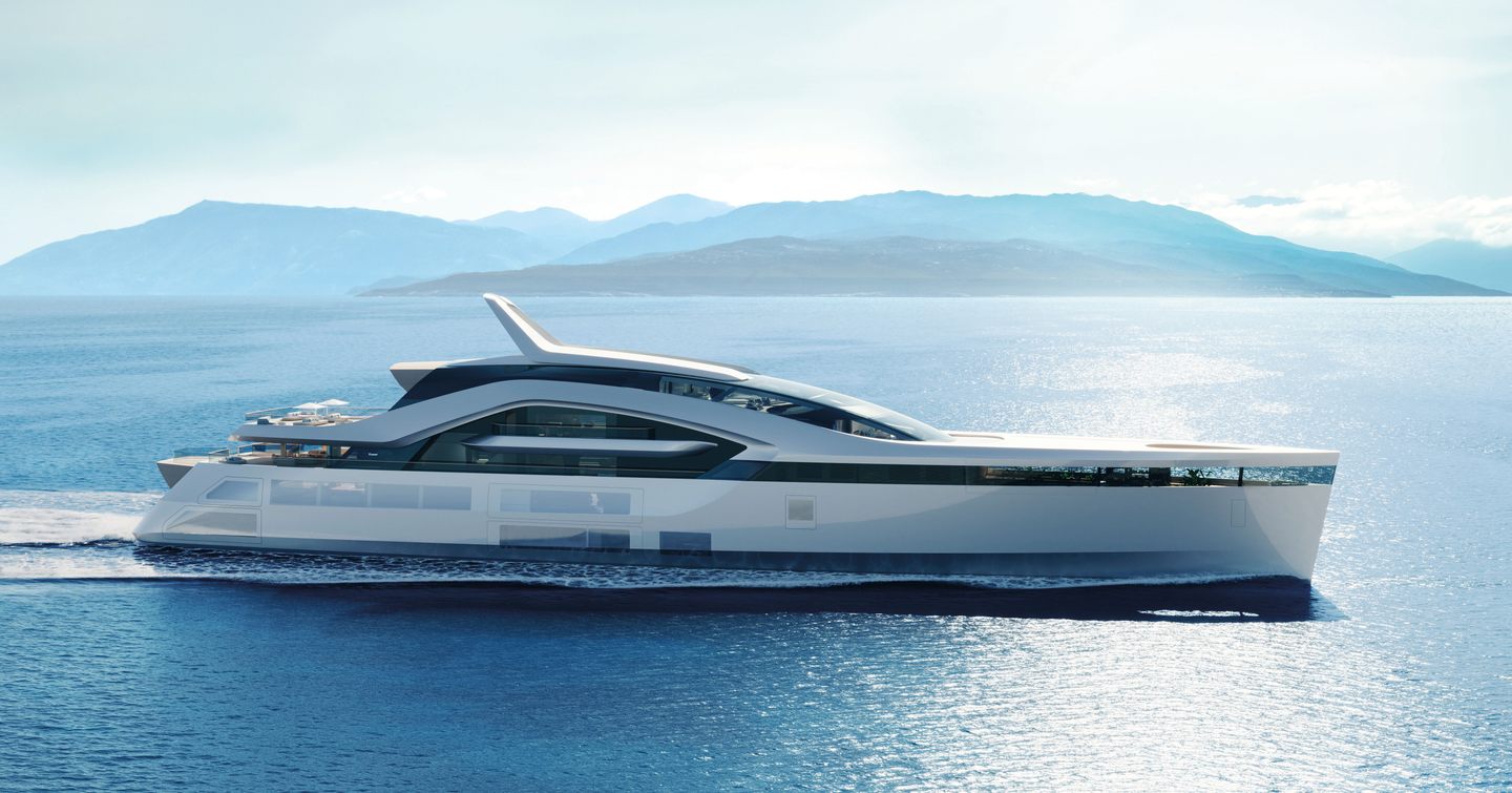 Feadship Concept HIVE - Running Side View