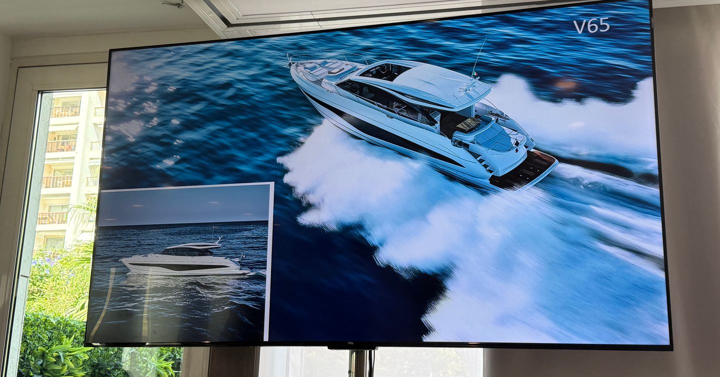 Images of the Princess V65 on a screen