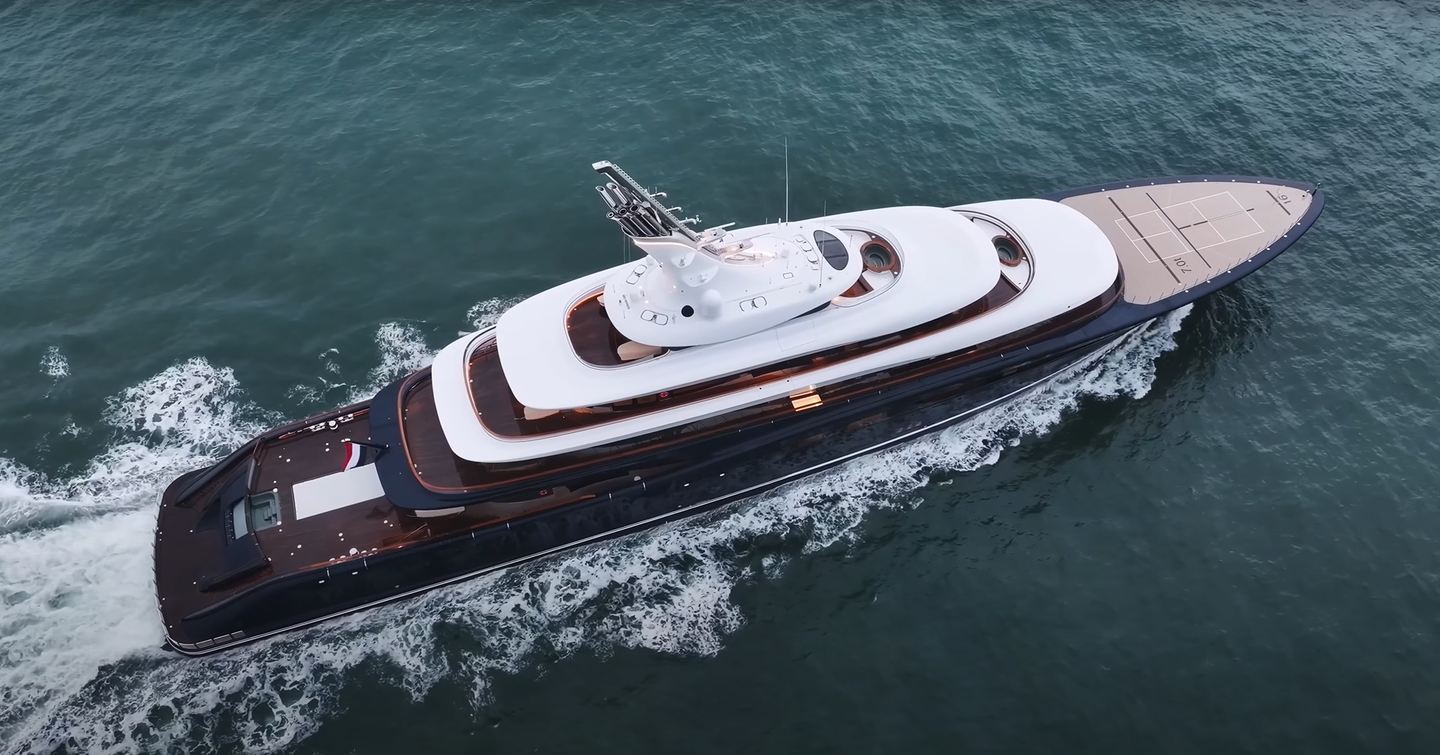 Superyacht Breakthrough under way