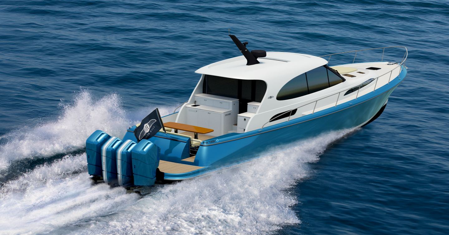 Palm Beach GT60 RS boat under way
