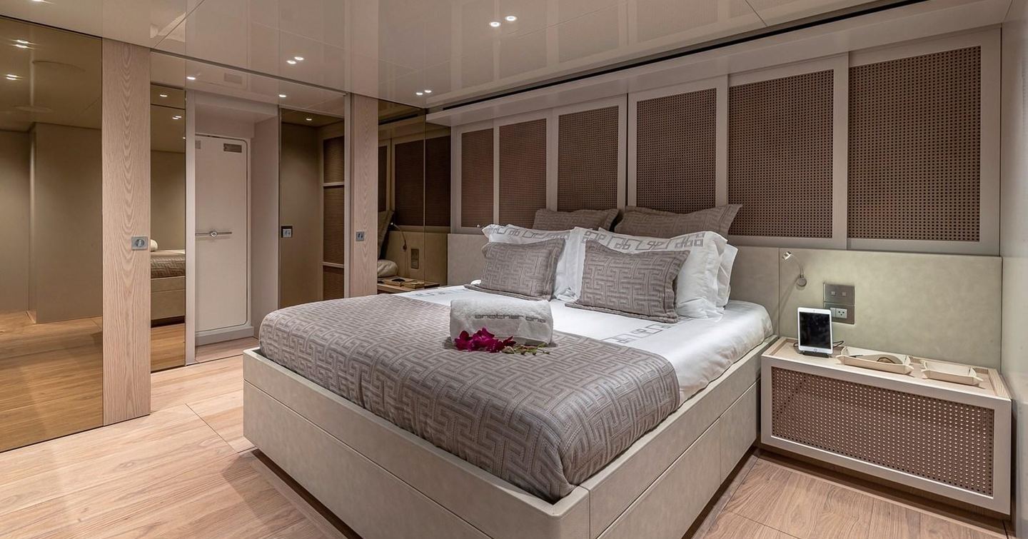 Sanlorenzo motor yacht Another One master cabin with large window