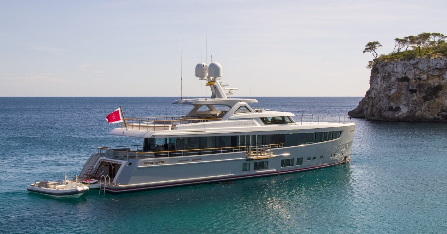 Superyacht Delta One at anchor