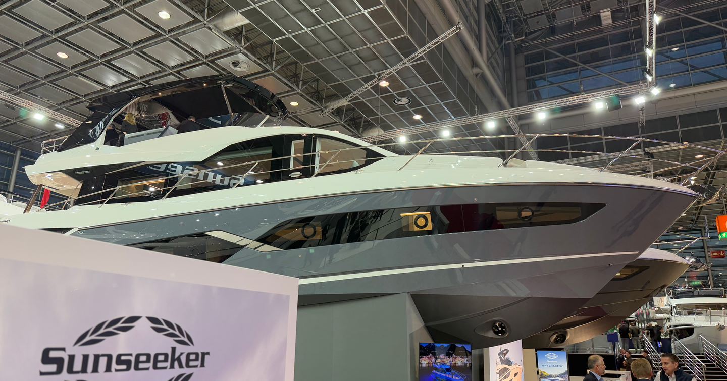 Sunseeker Manhattan 68 model at boot Dusseldorf