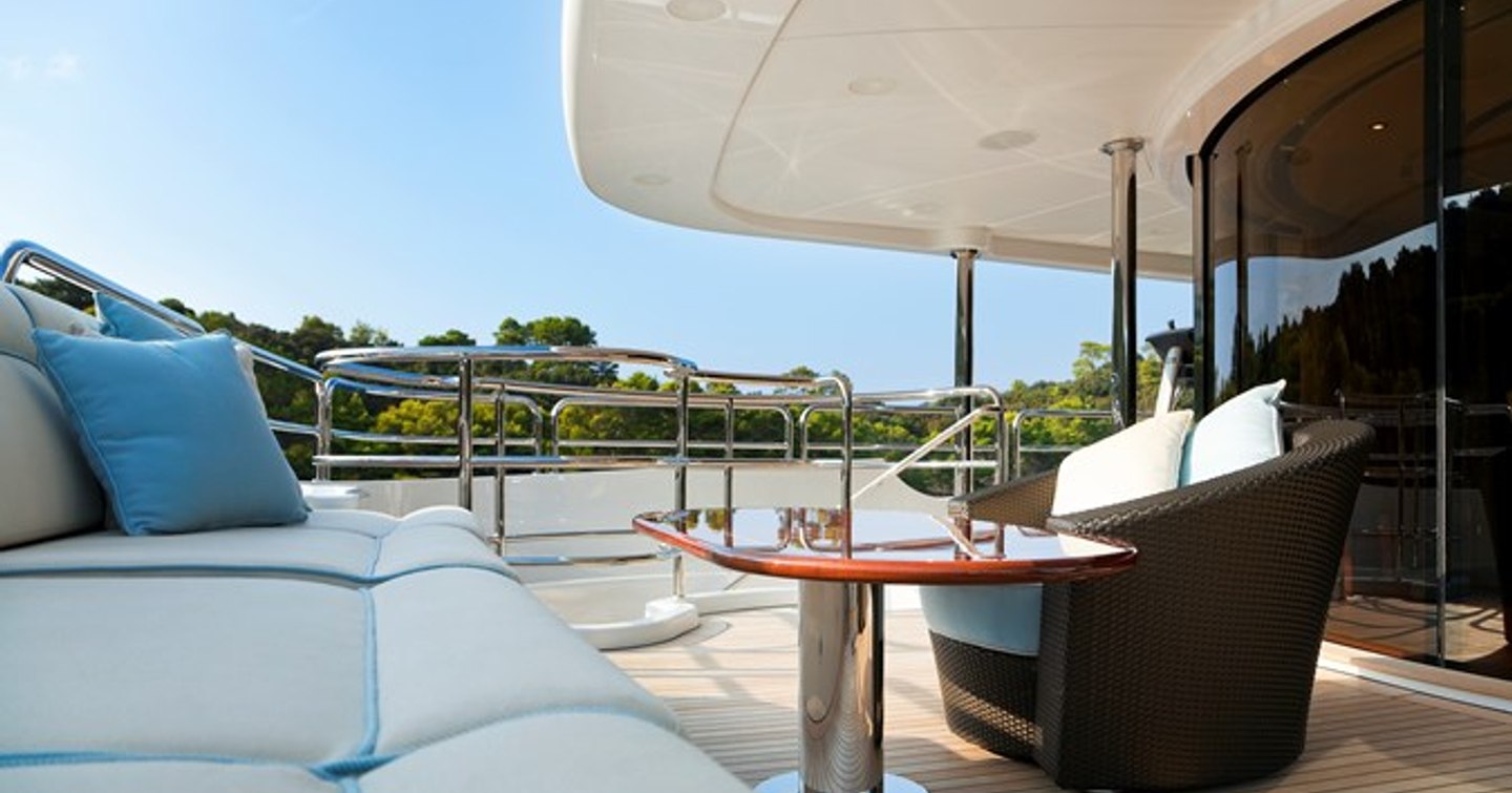 Superyacht Harmony III's aft deck
