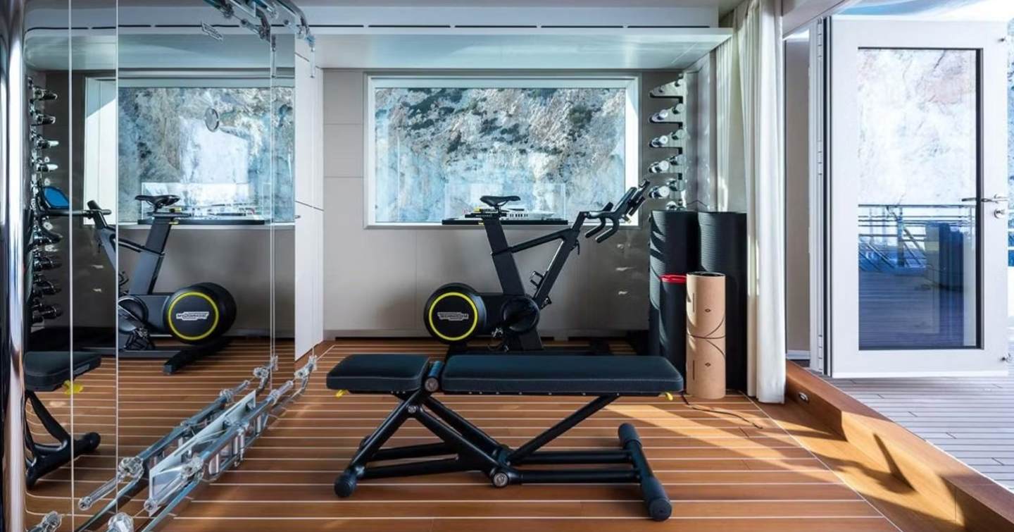 Superyacht Stella Mi indoor gym 