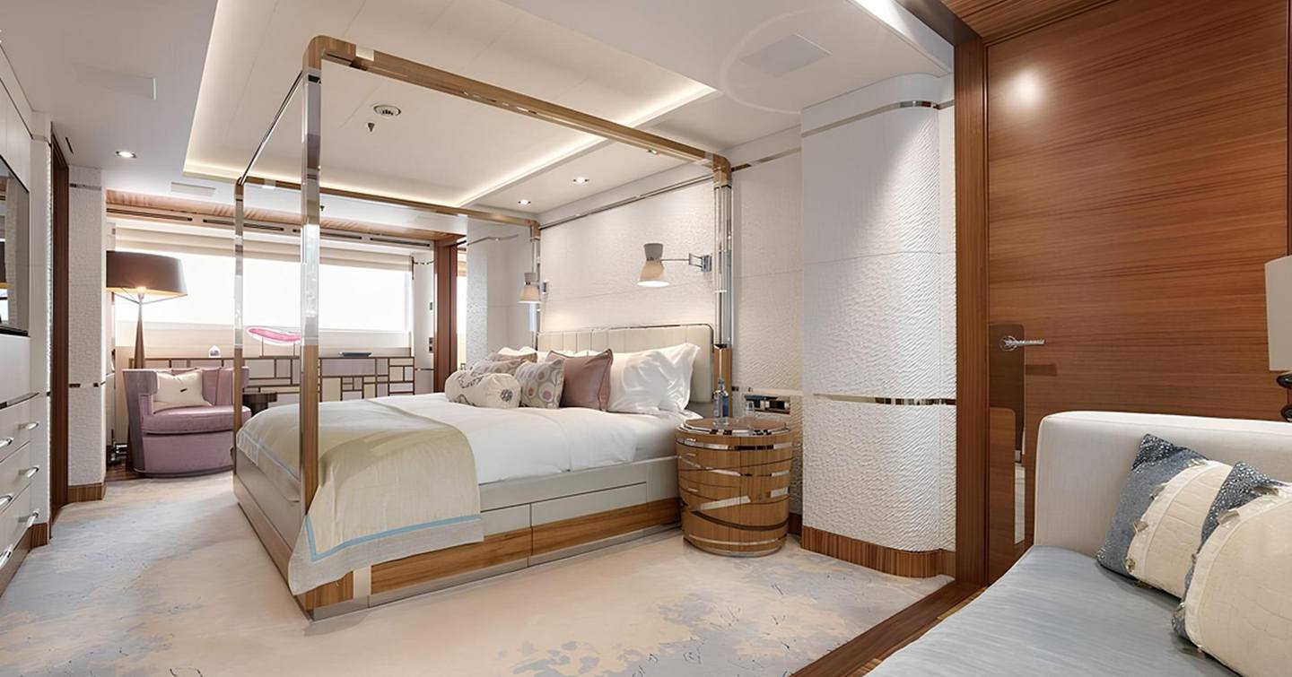 Superyacht Philosophy's owner's stateroom