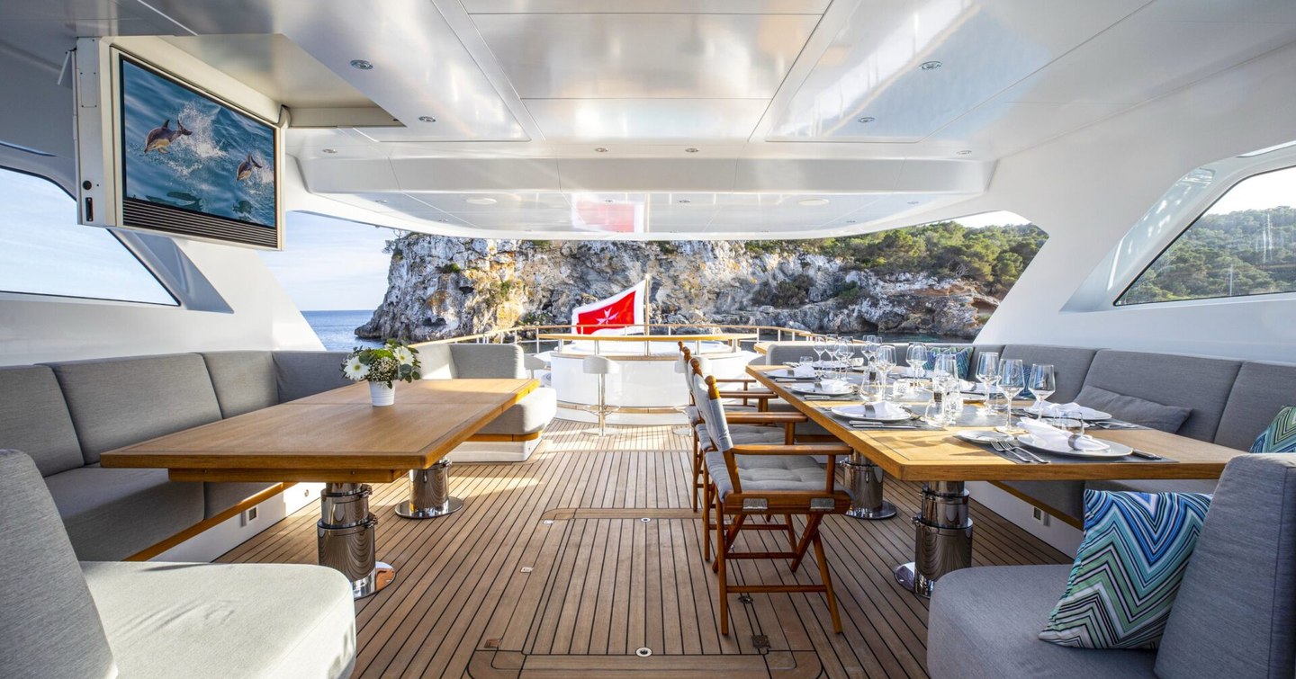 Superyacht Delta One's sundeck