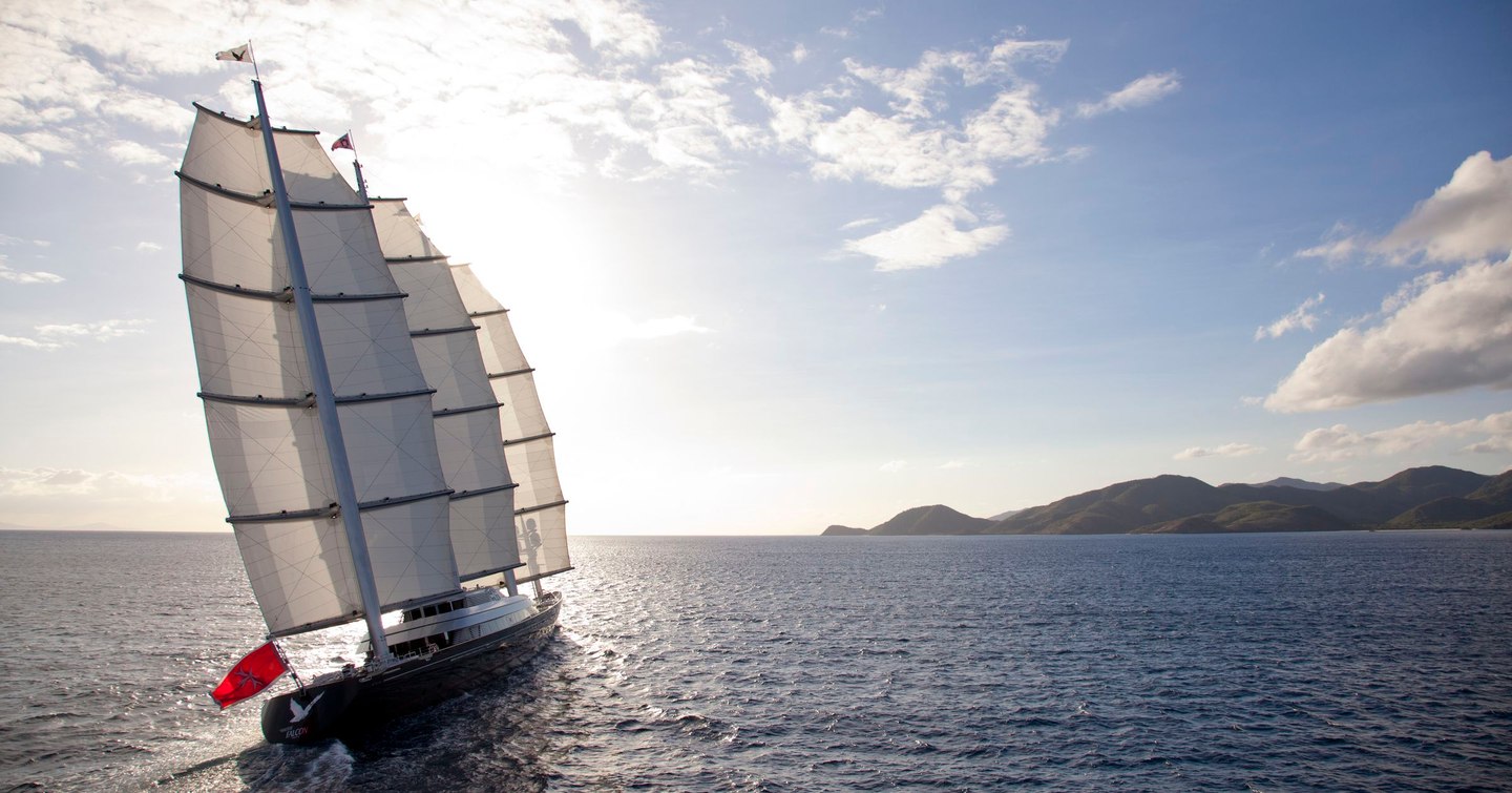 Sailing yacht Maltese Falcon on water