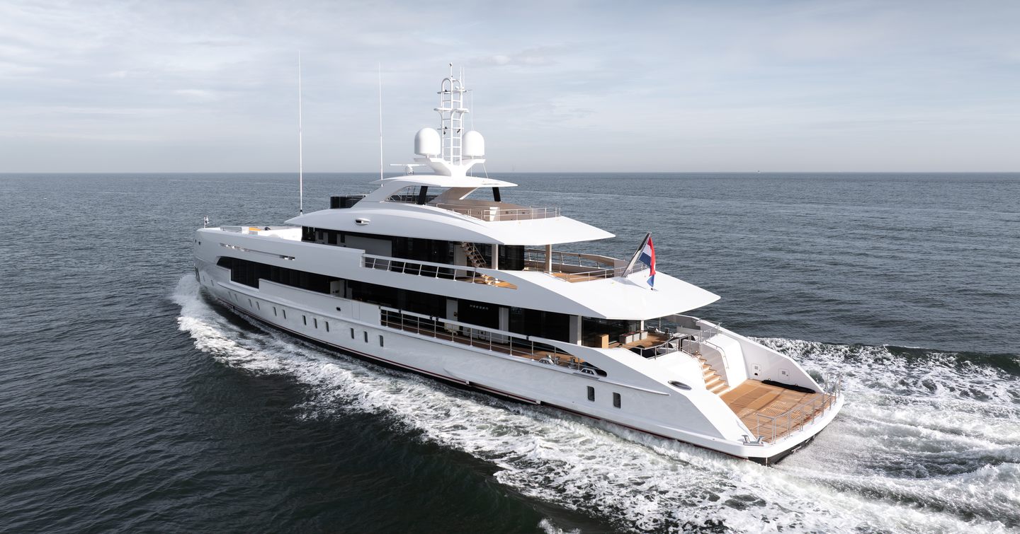 Superyacht Orion under way