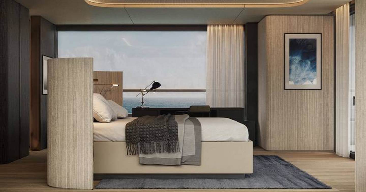 Rendering of Benetti B.Yond 57M superyacht cabin
