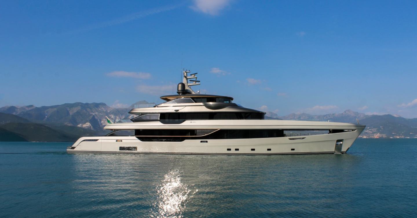 Superyacht Spribe at anchor 
