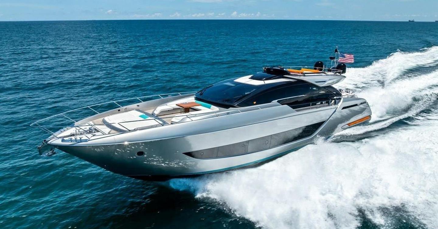 Riva motor yacht Tango Whiskey underway bow view 