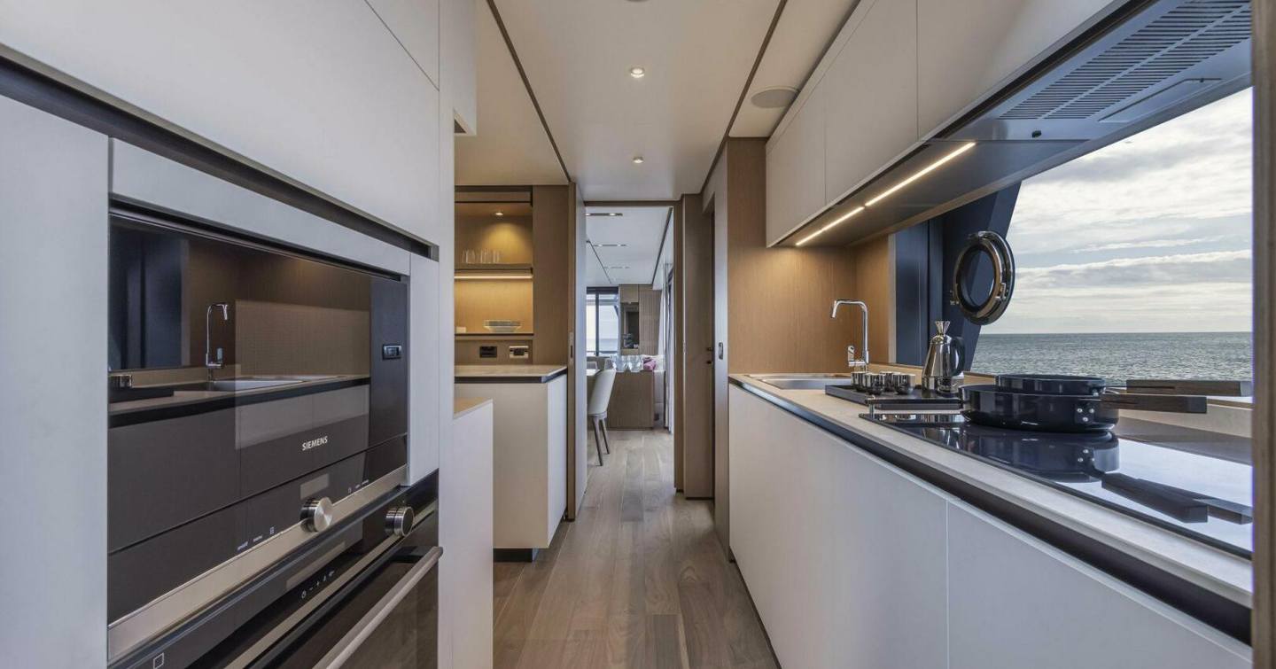 Superyacht Epic galley