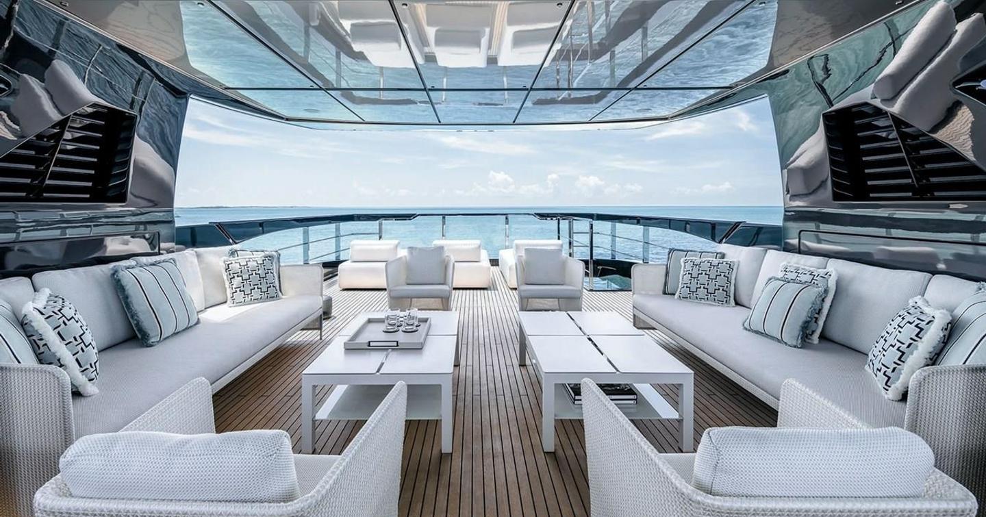 Riva motor yacht Janus Navem sundeck lounge 
