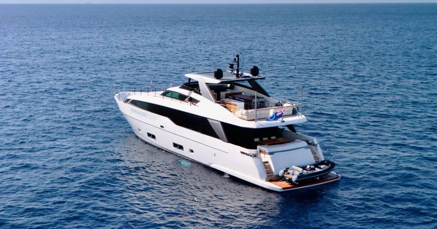 Motor yacht Judy at anchor