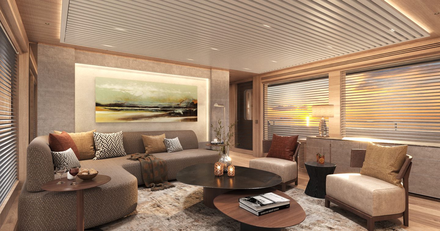 Van der Valk yacht Lalabe saloon lounge 