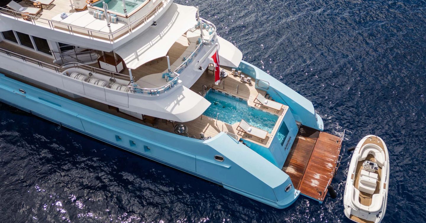 Axioma yacht main deck infinity pool