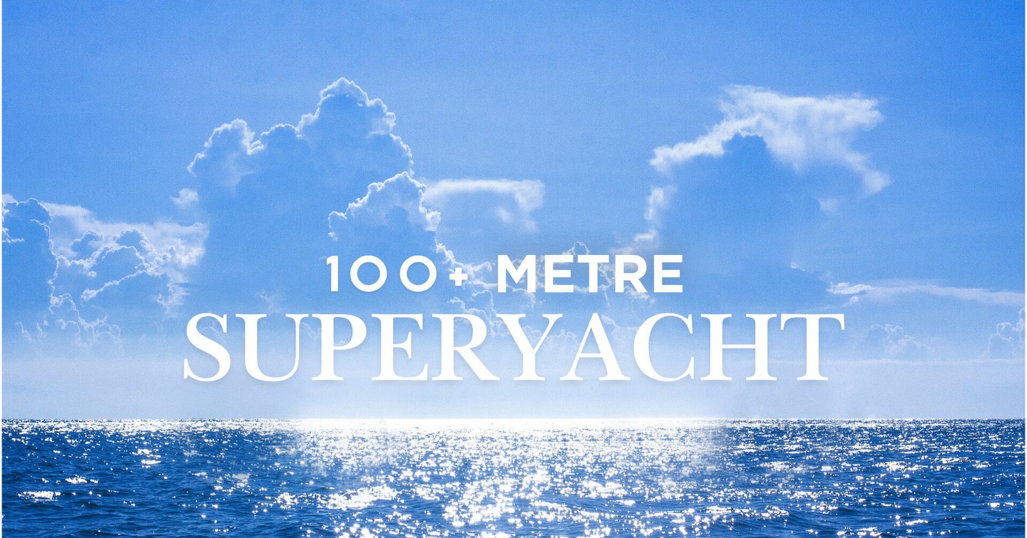 100+ Meter Superyacht graphic with ocean scene for Abeking & Rasmussen new superyacht 