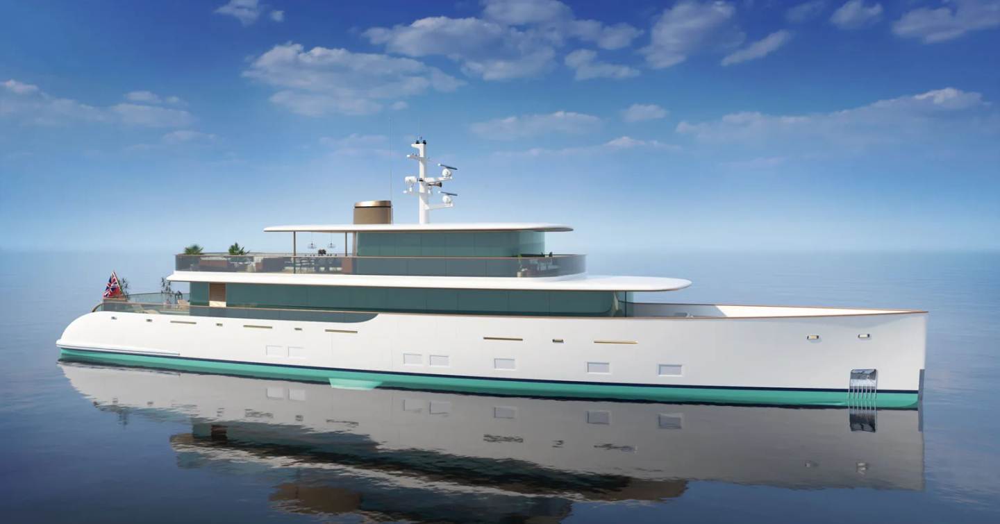 Rendering of superyacht Royal Hakvoort YN256