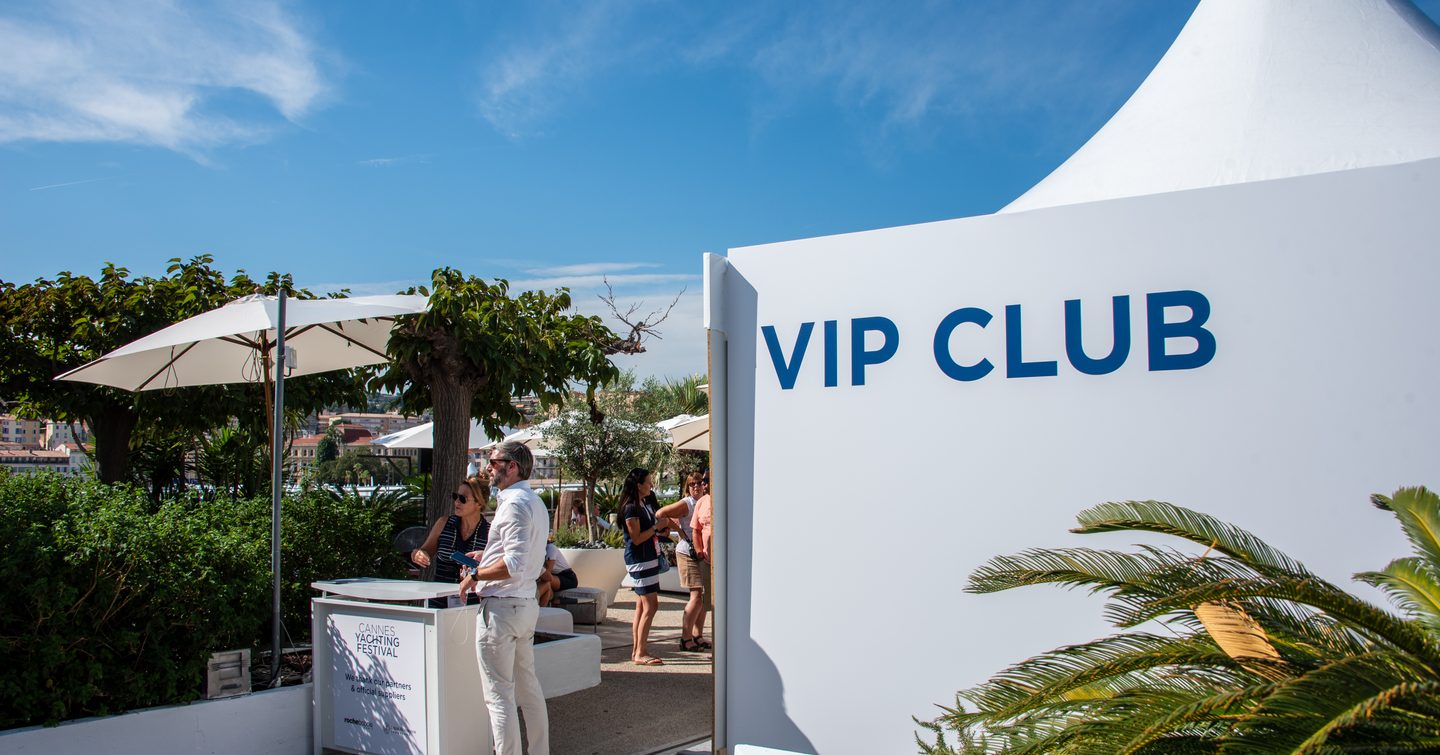 VIP facility entrance at Cannes Yachting Festival