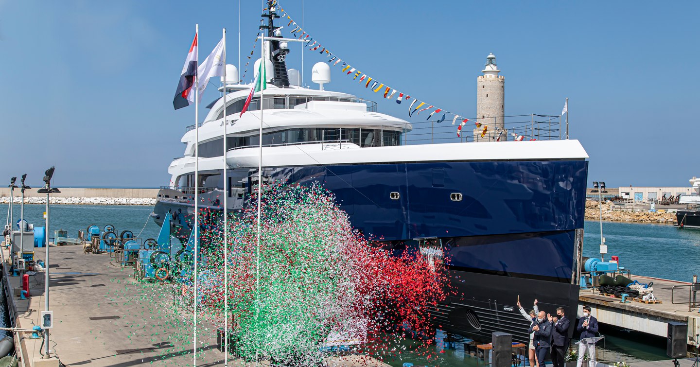 Superyacht ZAZOU about to be launched