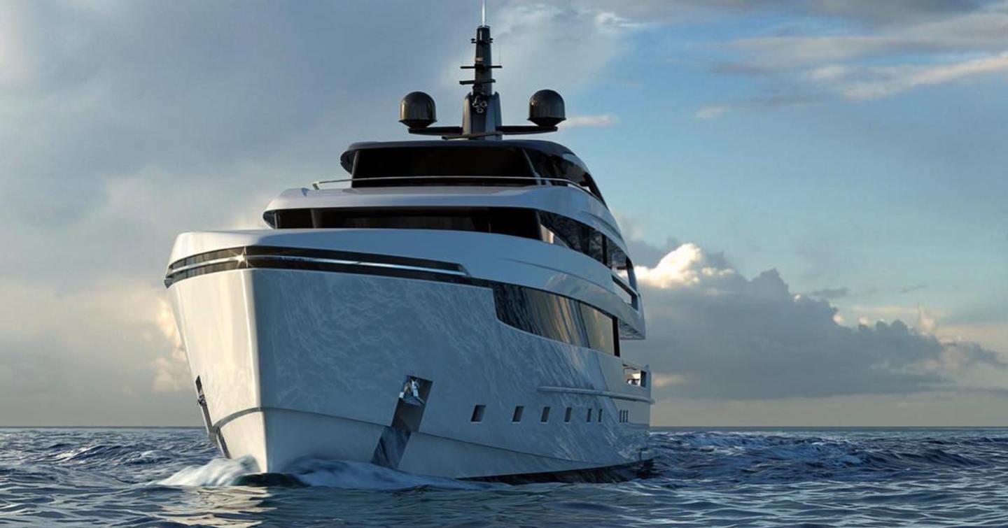 Superyacht Cloud 9 on the water