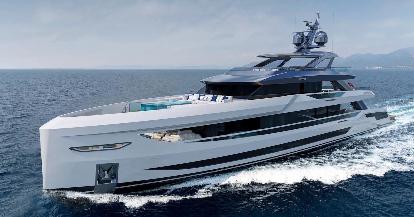 Superyacht Yes to More under way 