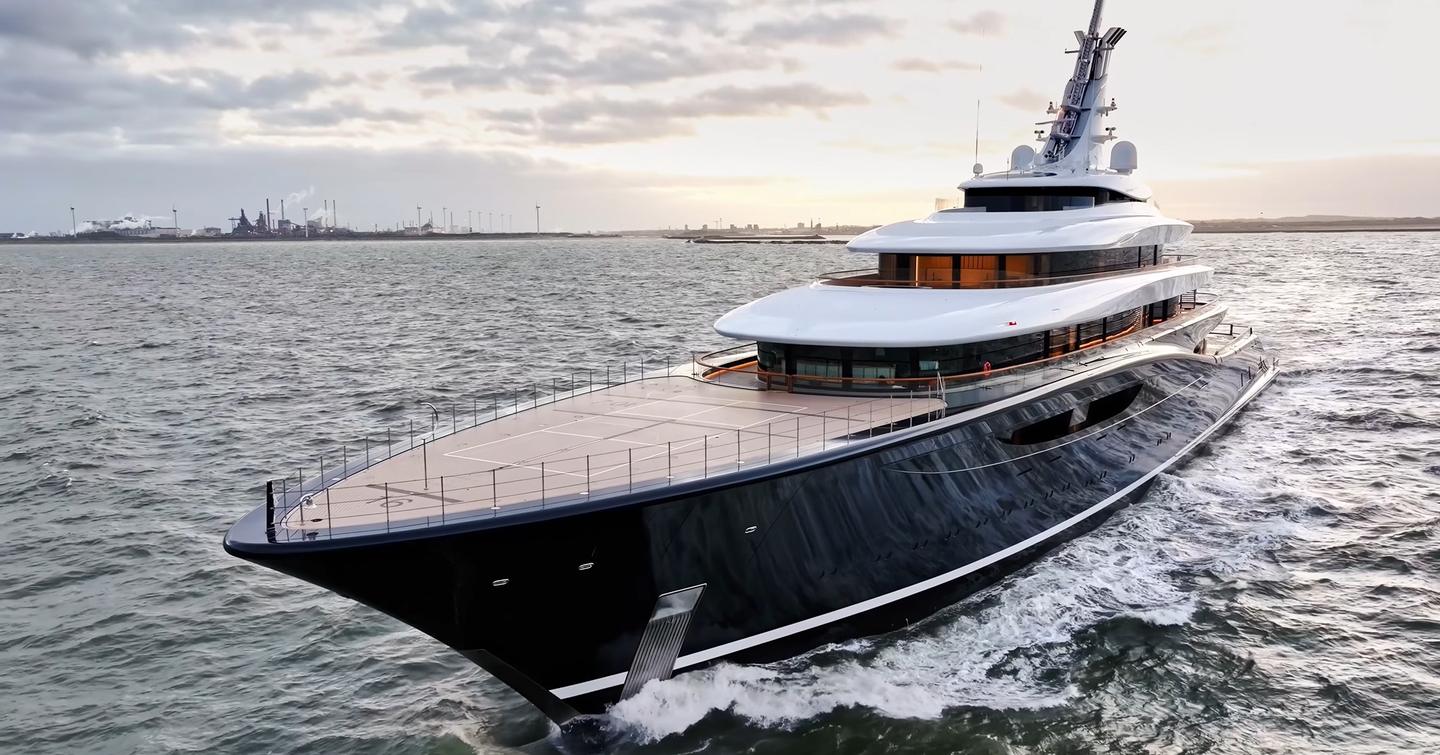 Superyacht Breakthrough under way