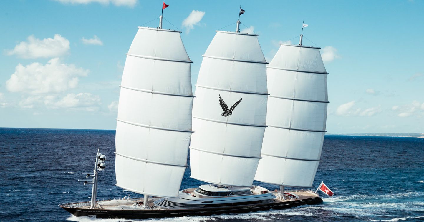 Maltese Falcon sailing yacht on water