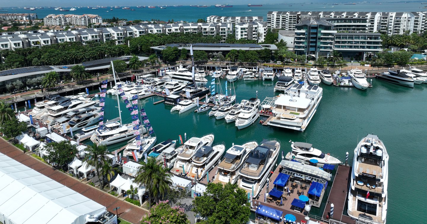 Motor yachts berthed in ONE°15 Marina Sentosa Cove