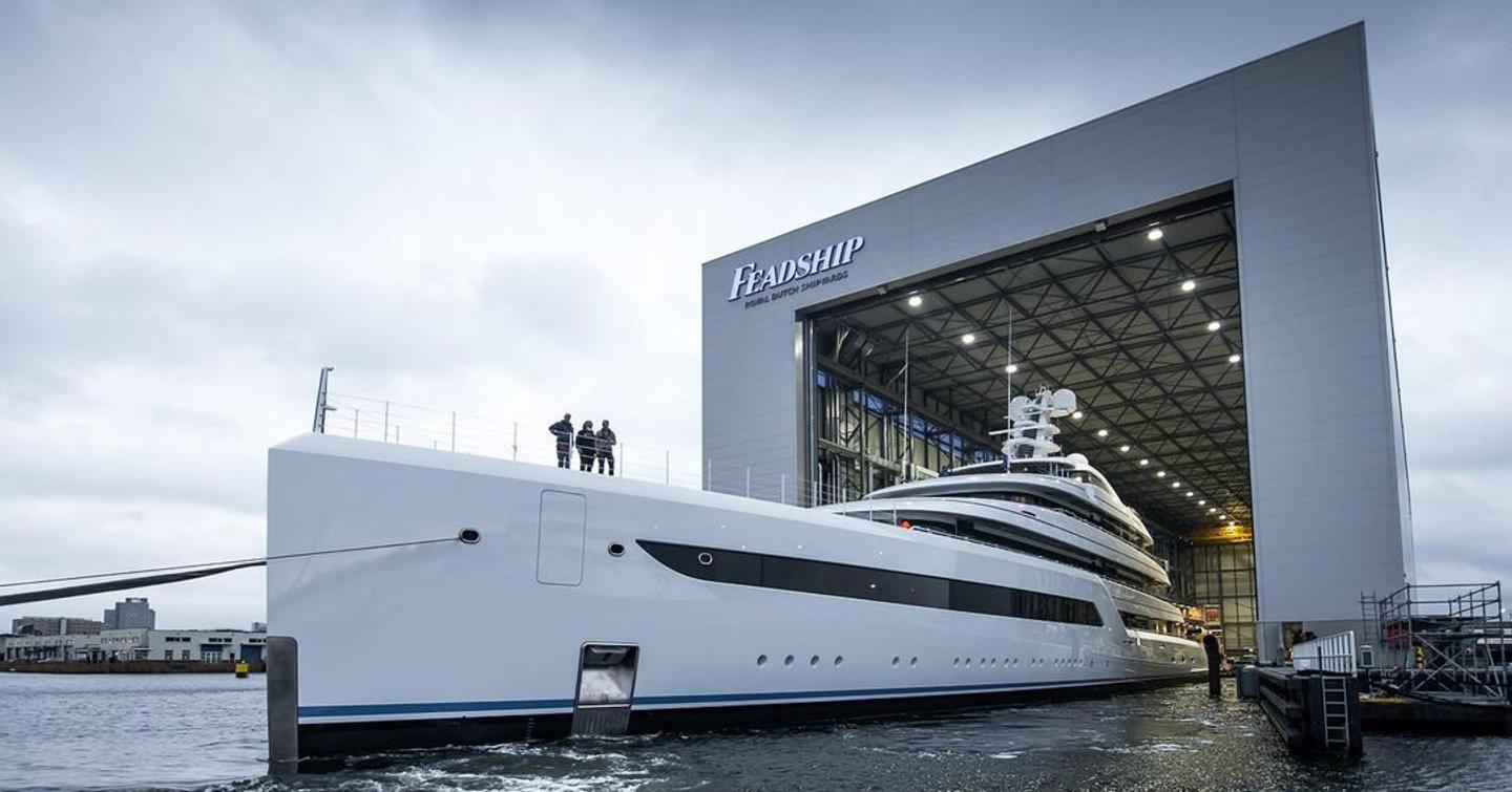 Project 816 is the first full build design to emerge from Feadship's Amsterdam construction hall