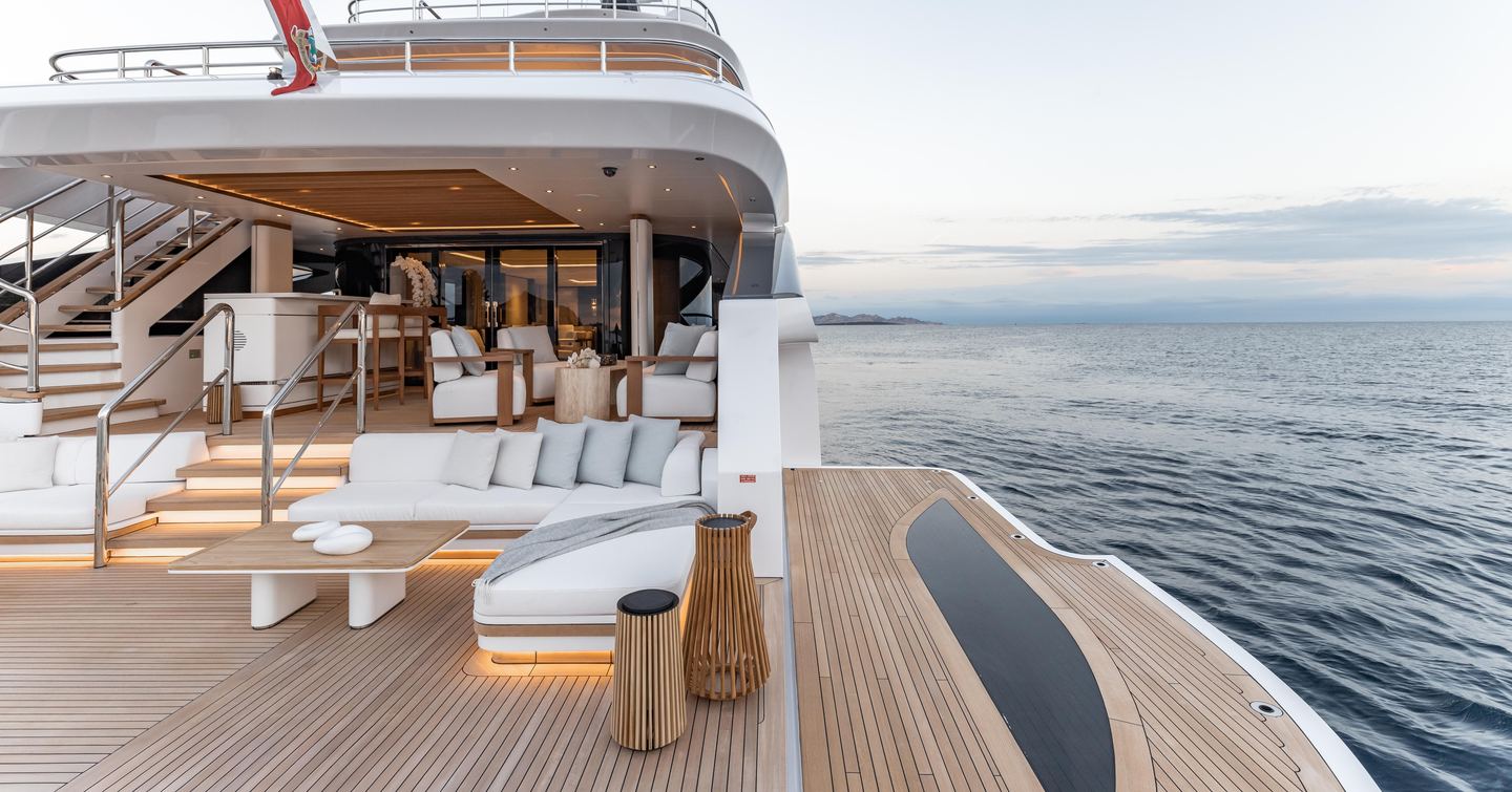 Rendering of the Benetti B.Now 50M Evo superyacht oasis deck