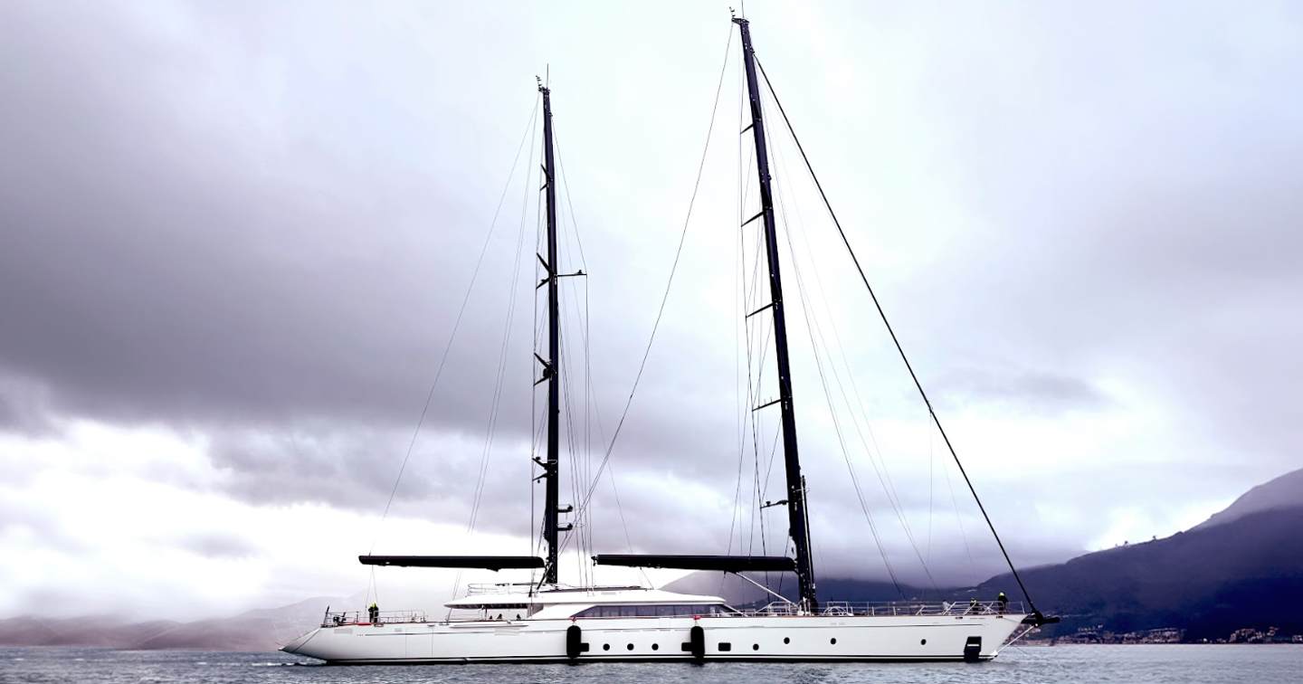 Sailing Yacht Katana at anchor
