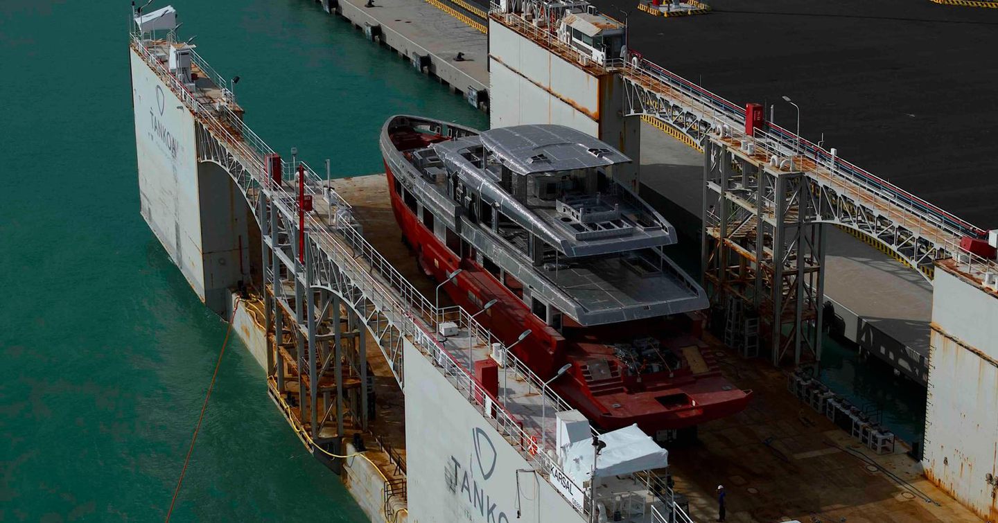 Third Tankoa T450 superyacht moving to outfitting