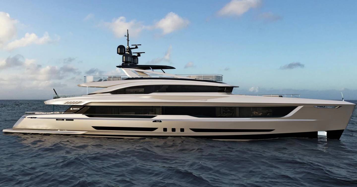 Rendering of 47M Virtus superyacht