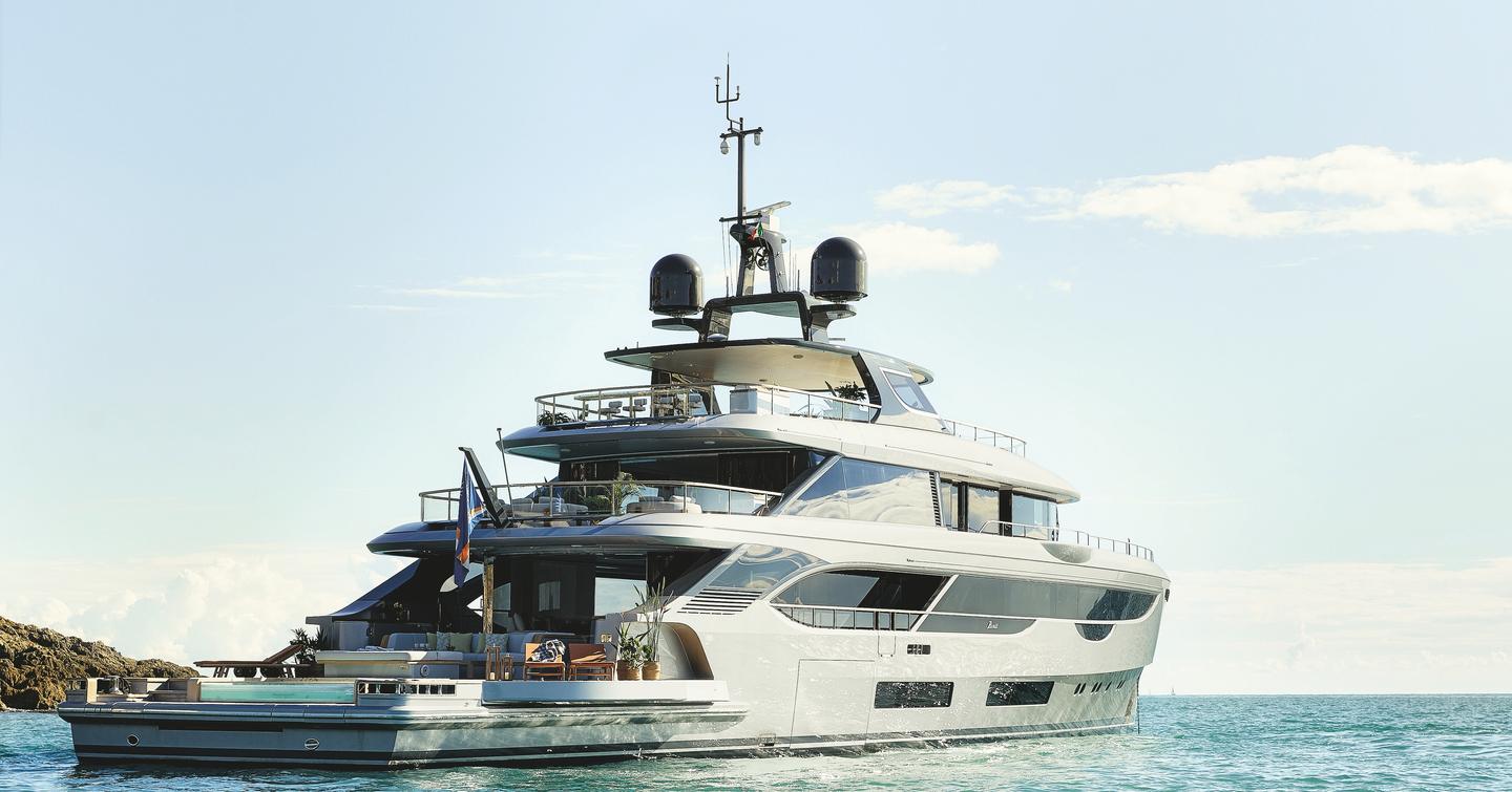 Benetti Oasis 40M superyacht underway stern view 