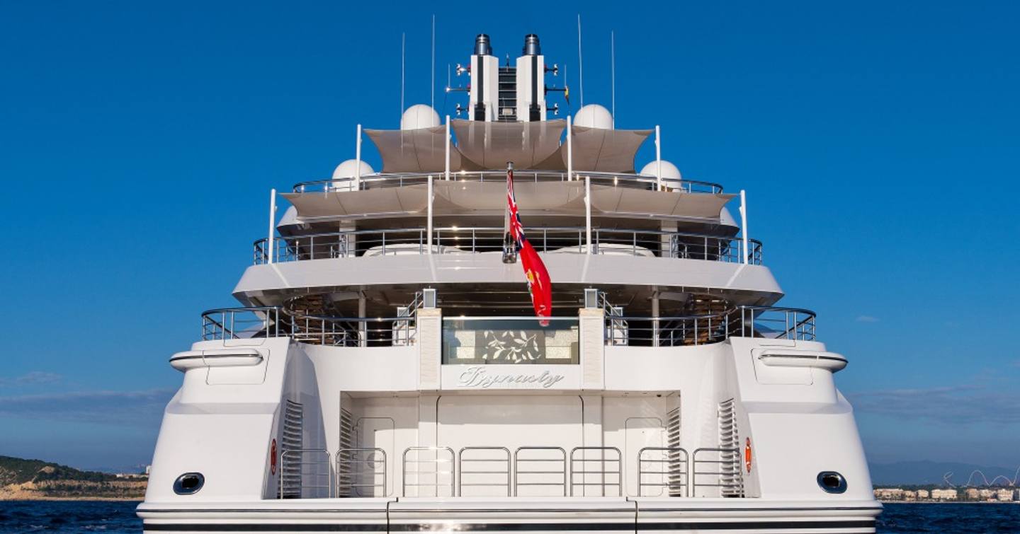 Superyacht I Dynasty stern