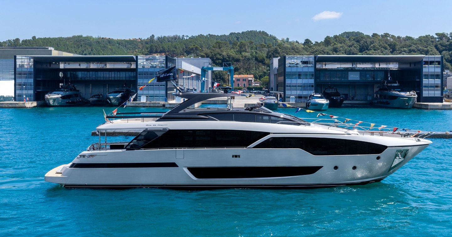 Riva 96' Argo Super motor yacht at launch