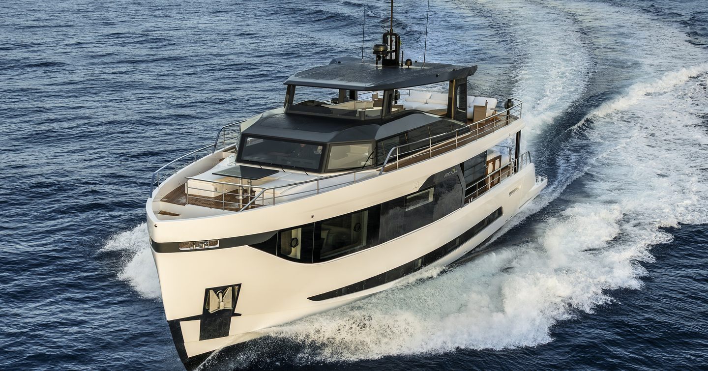 Arcadia A80new superyacht under way 