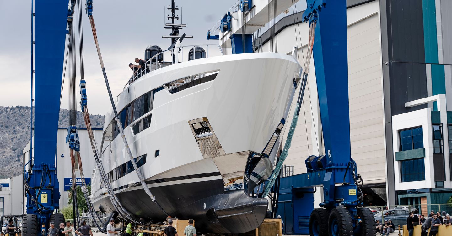 Superyacht Ximena at launch 