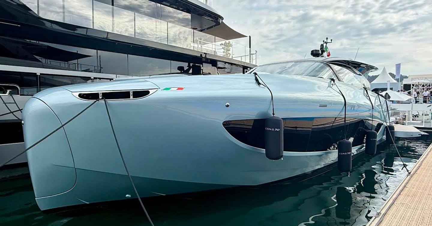 ICONA 70 Motor Yacht docked at Cannes Yachting Festival 2026