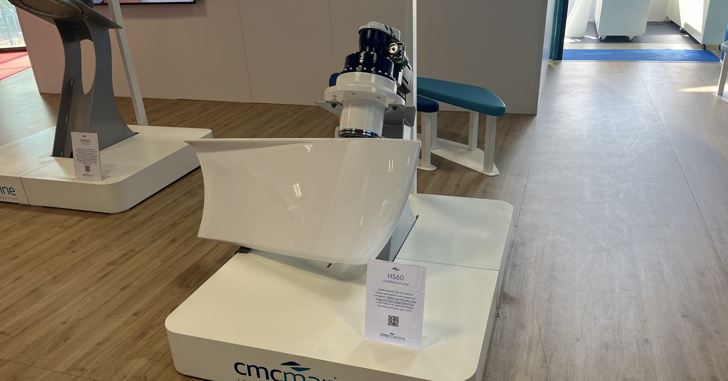 CMC Marine LA fins on display 