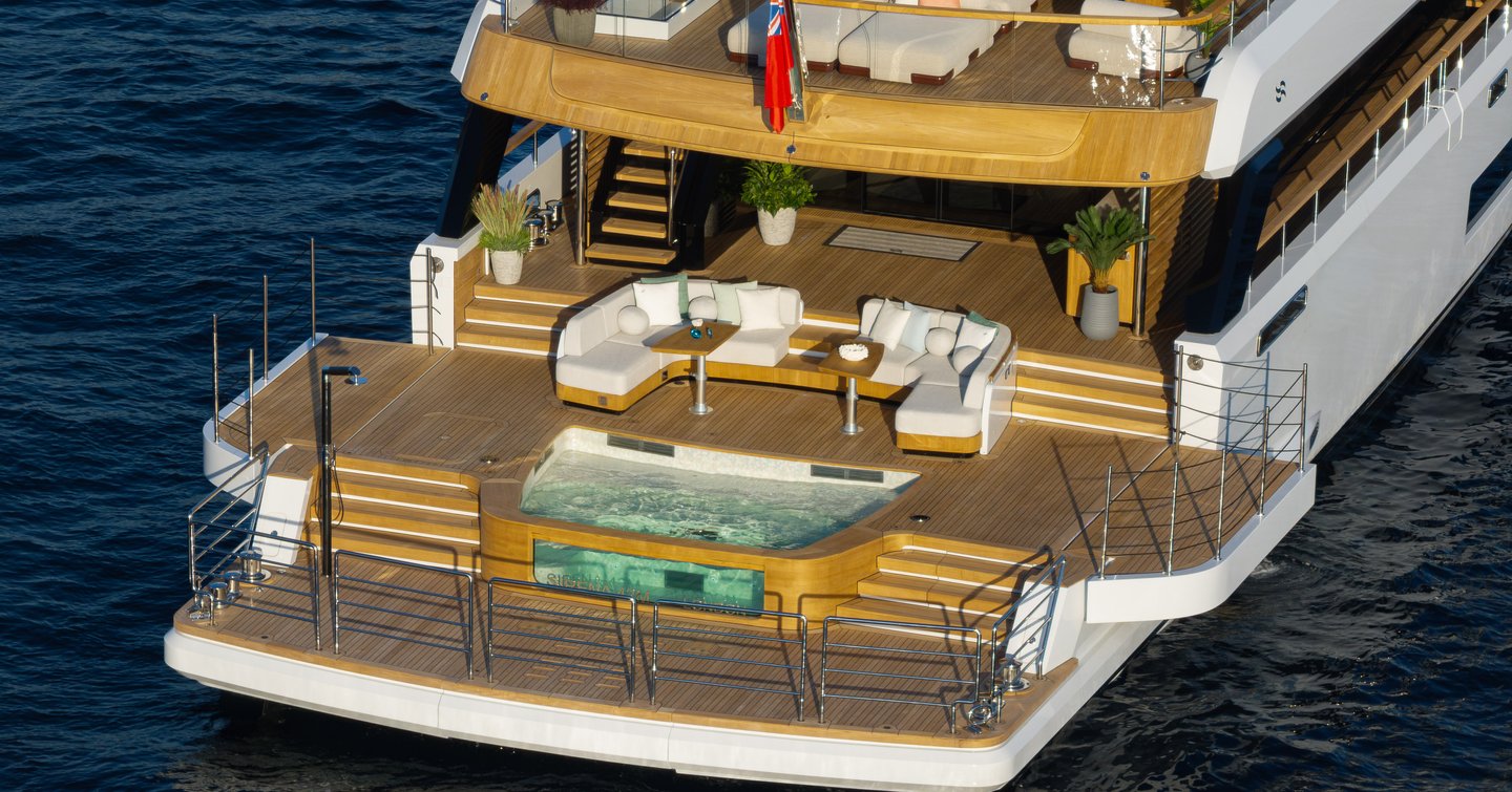 Sirena 42M superyacht stern