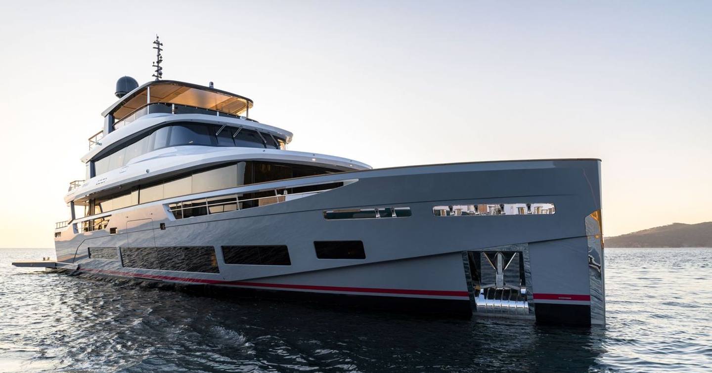 Sirena 118 Superyacht IKIGAI at anchor 