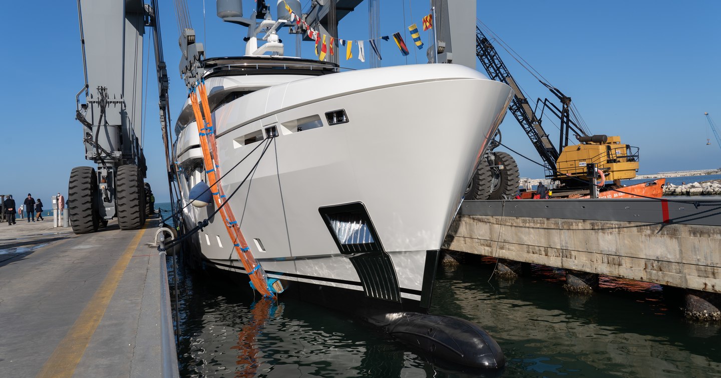 CdM explorer yacht ACALA getting ready for launch