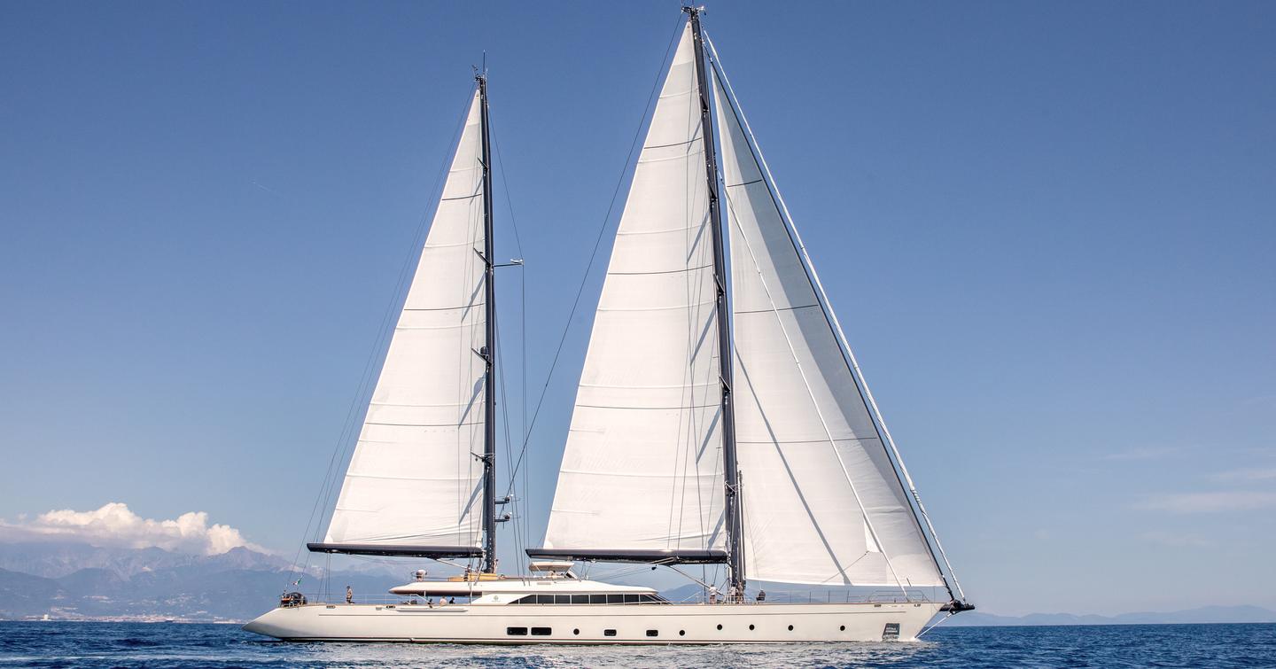 Sailing Yacht Katana at anchor