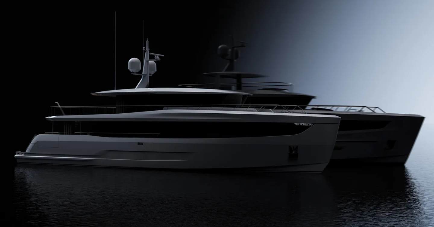 Sketch of Princess 106 Odyssey superyacht 