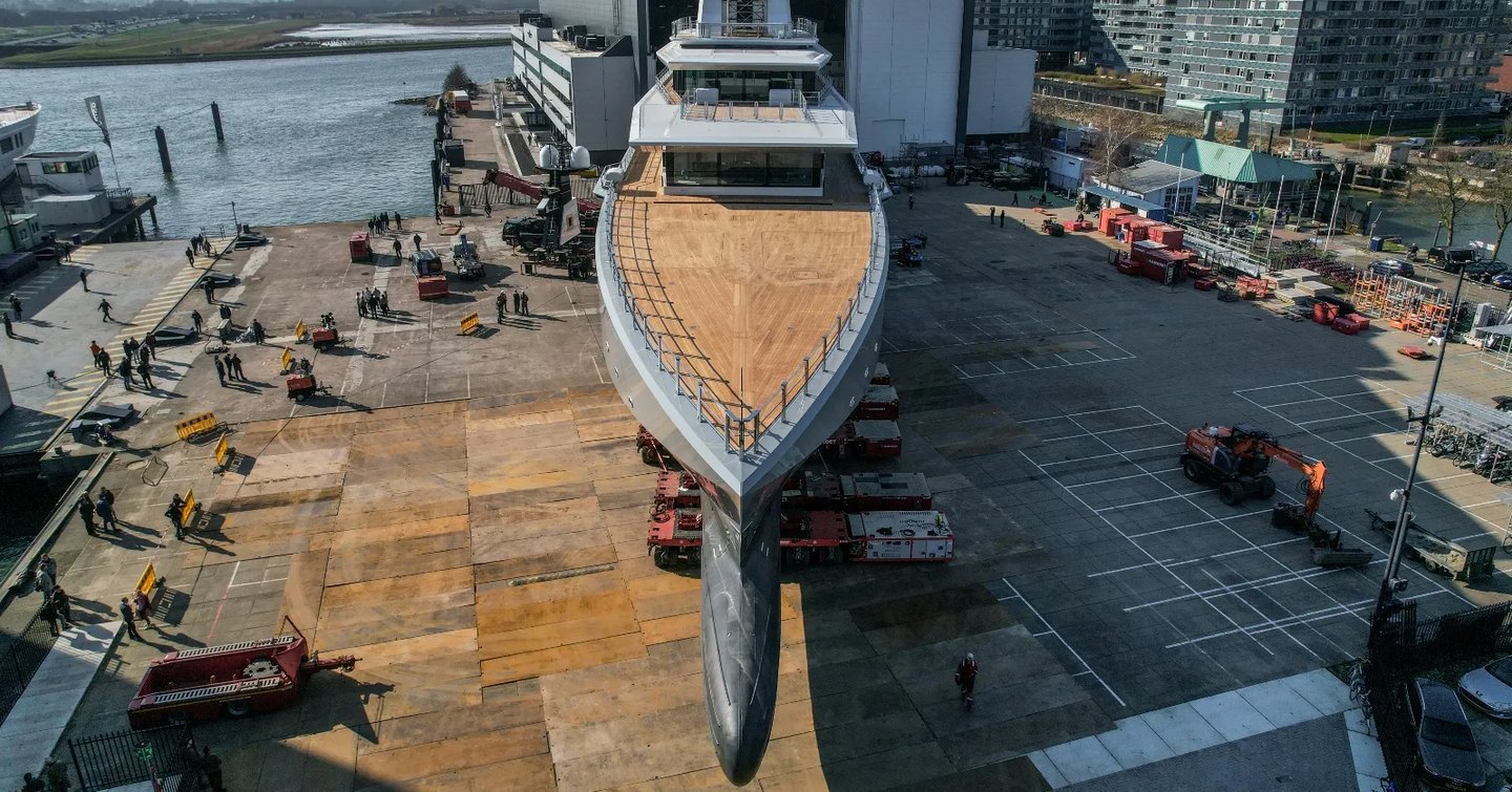 Oceanco superyacht Project 720 being launched