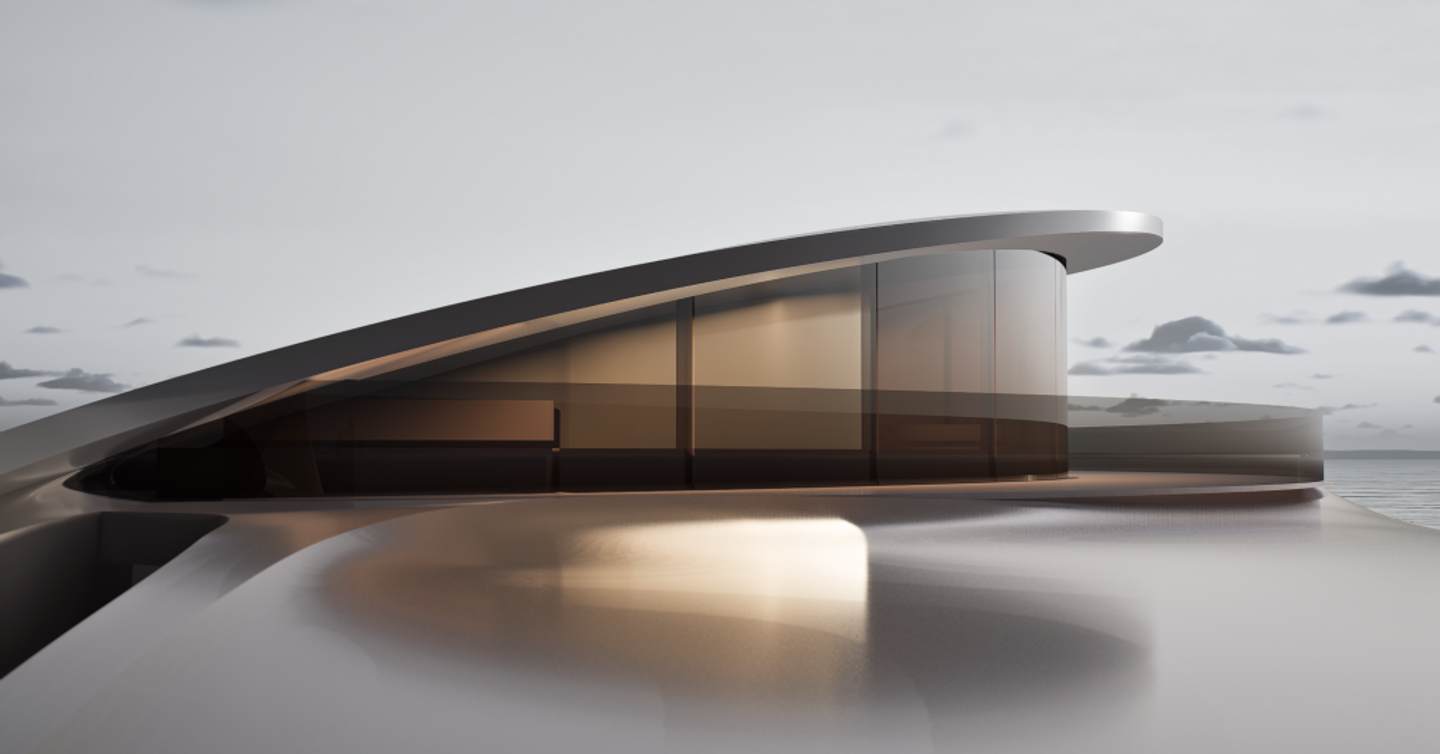 Artist's impression of Oceanco's superyacht Lily's upper deck 