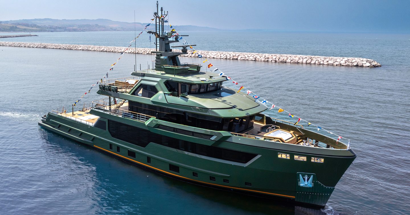 Superyacht Nasiba at launch